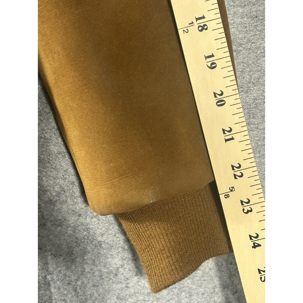 Reportage R.G.A. Made in Italy Tan Suede/Leather Style Bomber Jacket Men's Brown - Picture 9 of 15